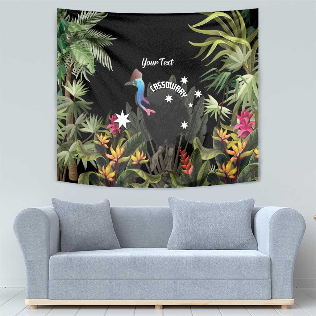 Personalised Australia Cassowary Tapestry Dinosaur Bird - Rainforest Vibes