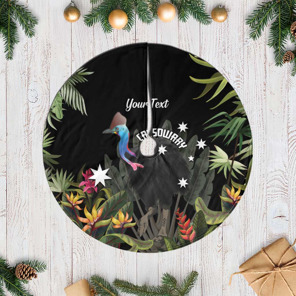 Personalised Australia Cassowary Tree Skirt Dinosaur Bird - Rainforest Vibes