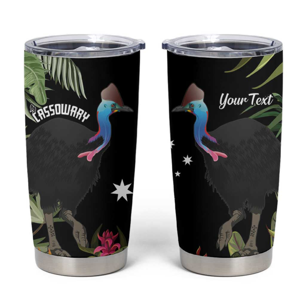 Personalised Australia Cassowary Tumbler Cup Dinosaur Bird - Rainforest Vibes