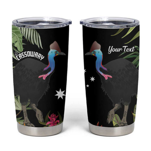 Personalised Australia Cassowary Tumbler Cup Dinosaur Bird - Rainforest Vibes