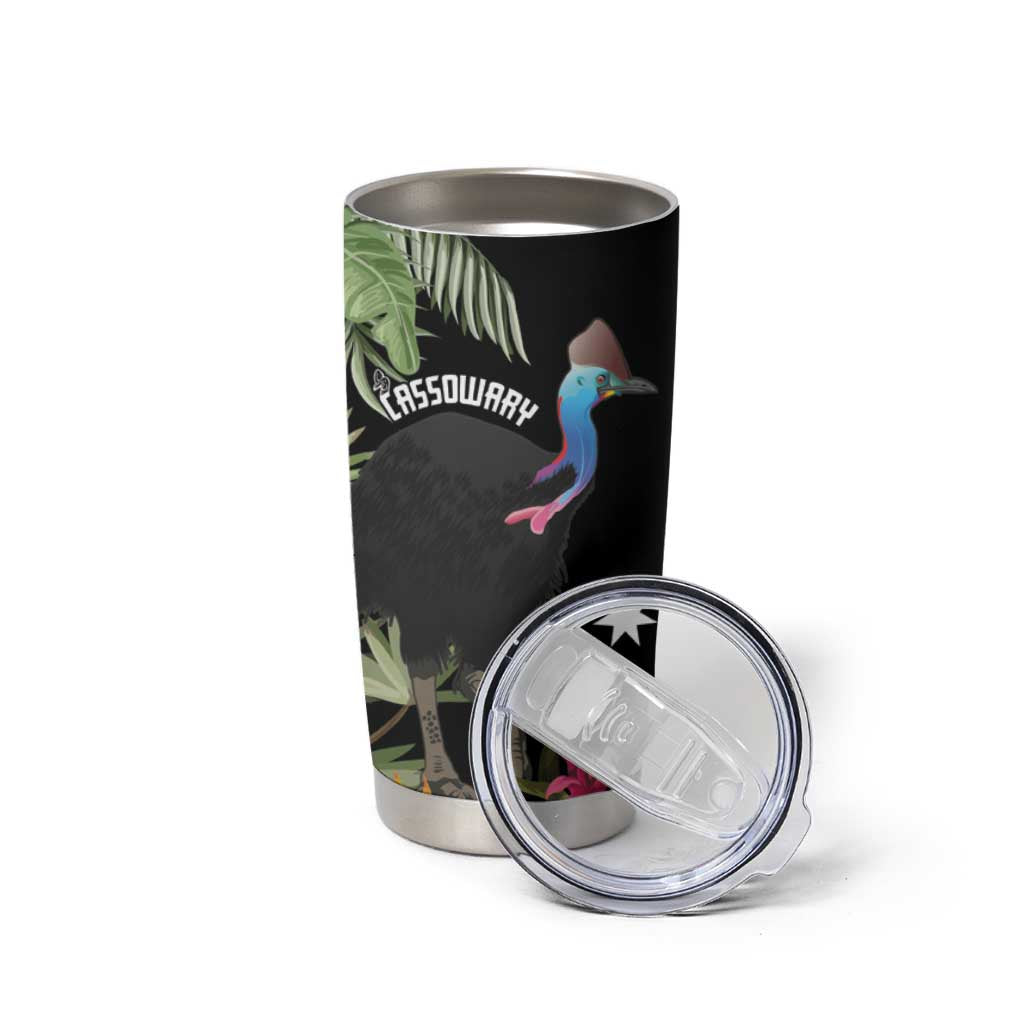 Personalised Australia Cassowary Tumbler Cup Dinosaur Bird - Rainforest Vibes