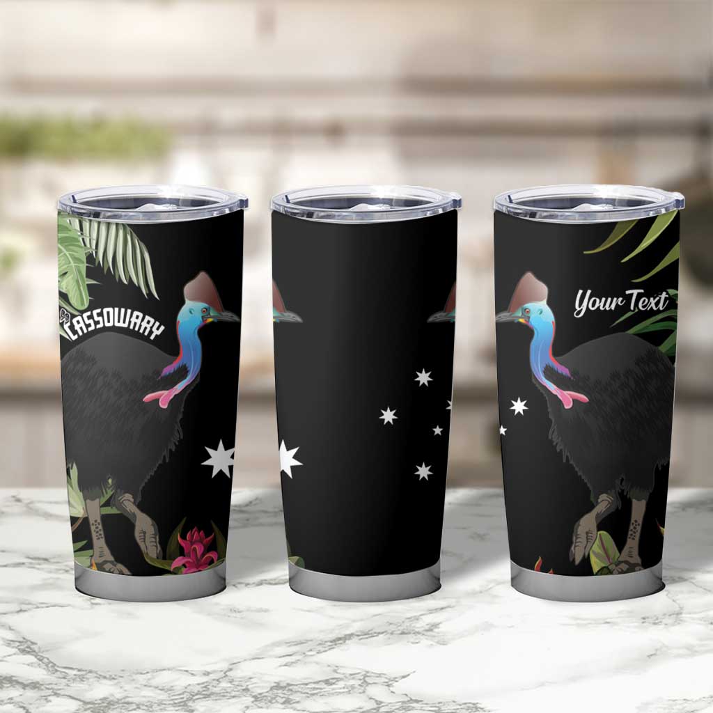Personalised Australia Cassowary Tumbler Cup Dinosaur Bird - Rainforest Vibes