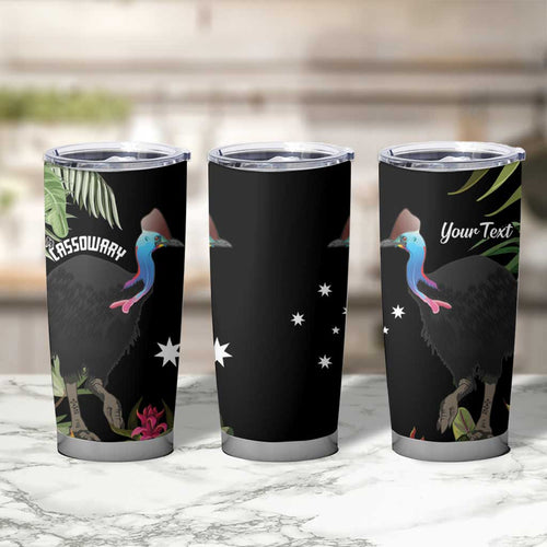 Personalised Australia Cassowary Tumbler Cup Dinosaur Bird - Rainforest Vibes