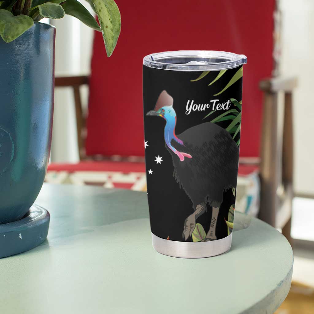 Personalised Australia Cassowary Tumbler Cup Dinosaur Bird - Rainforest Vibes