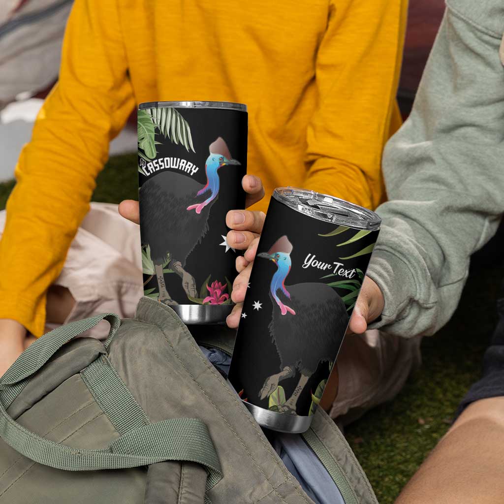 Personalised Australia Cassowary Tumbler Cup Dinosaur Bird - Rainforest Vibes