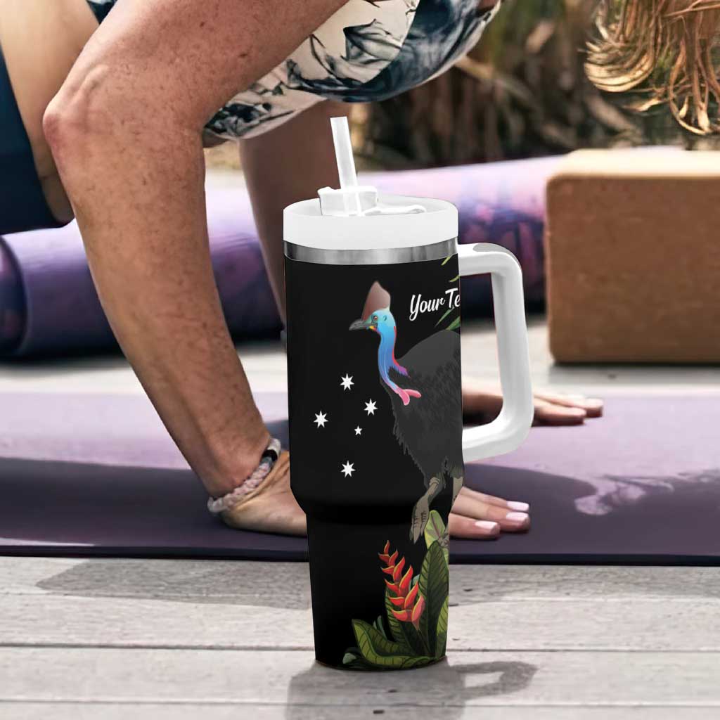 Personalised Australia Cassowary Tumbler With Handle Dinosaur Bird - Rainforest Vibes