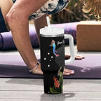 Personalised Australia Cassowary Tumbler With Handle Dinosaur Bird - Rainforest Vibes