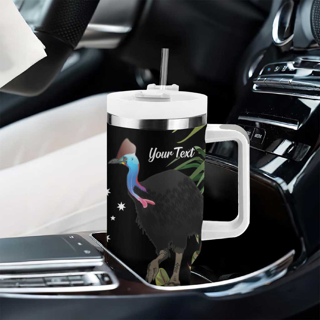 Personalised Australia Cassowary Tumbler With Handle Dinosaur Bird - Rainforest Vibes