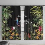 Personalised Australia Cassowary Window Curtain Dinosaur Bird - Rainforest Vibes
