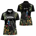 Personalised Australia Cassowary Women Polo Shirt Dinosaur Bird - Rainforest Vibes
