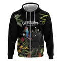 Personalised Australia Cassowary Zip Hoodie Dinosaur Bird - Rainforest Vibes