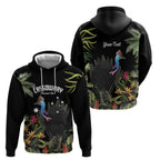 Personalised Australia Cassowary Zip Hoodie Dinosaur Bird - Rainforest Vibes