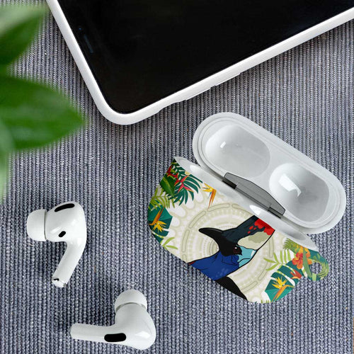Cassowary Australia AirPods Case Tropical Flowers Mix Aboriginal Art - Aussie Hoodie
