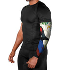Cassowary Australia Arm Sleeves Tropical Flowers Mix Aboriginal Art - Aussie Hoodie