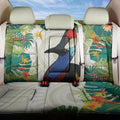 Cassowary Australia Back Car Seat Cover Tropical Flowers Mix Aboriginal Art