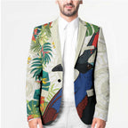 Cassowary Australia Blazer Tropical Flowers Mix Aboriginal Art - Aussie Hoodie