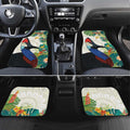 Cassowary Australia Car Mats Tropical Flowers Mix Aboriginal Art