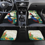 Cassowary Australia Car Mats Tropical Flowers Mix Aboriginal Art