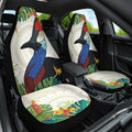 Cassowary Australia Car Seat Cover Tropical Flowers Mix Aboriginal Art