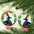Cassowary Australia Ceramic Ornament Tropical Flowers Mix Aboriginal Art - Aussie Hoodie