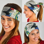 Cassowary Australia Neck Gaiter Tropical Flowers Mix Aboriginal Art - Aussie Hoodie