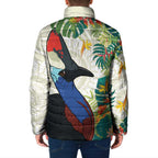 Cassowary Australia Padded Jacket Tropical Flowers Mix Aboriginal Art - Aussie Hoodie