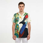 Cassowary Australia Scrub Top Tropical Flowers Mix Aboriginal Art - Aussie Hoodie