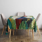Cassowary Australia Tablecloth Tropical Flowers Mix Aboriginal Art