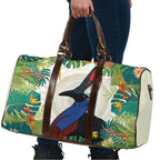 Cassowary Australia Travel Bag Tropical Flowers Mix Aboriginal Art - Aussie Hoodie