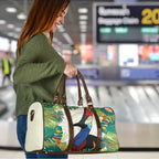 Cassowary Australia Travel Bag Tropical Flowers Mix Aboriginal Art - Aussie Hoodie