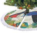 Cassowary Australia Tree Skirt Tropical Flowers Mix Aboriginal Art - Aussie Hoodie