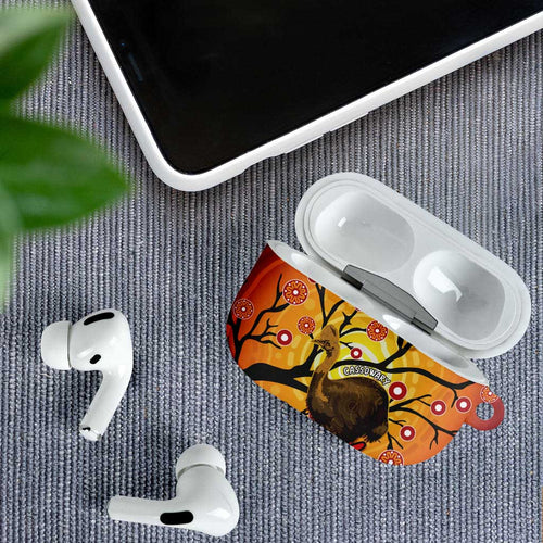 Keeper Of The Rainforest Cassowary AirPods Case Aboriginal Art - Aussie Hoodie