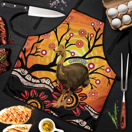 Keeper Of The Rainforest Cassowary Apron Aboriginal Art - Aussie Hoodie