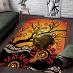 Keeper Of The Rainforest Cassowary Area Rug Aboriginal Art
