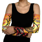 Keeper Of The Rainforest Cassowary Arm Sleeves Aboriginal Art - Aussie Hoodie
