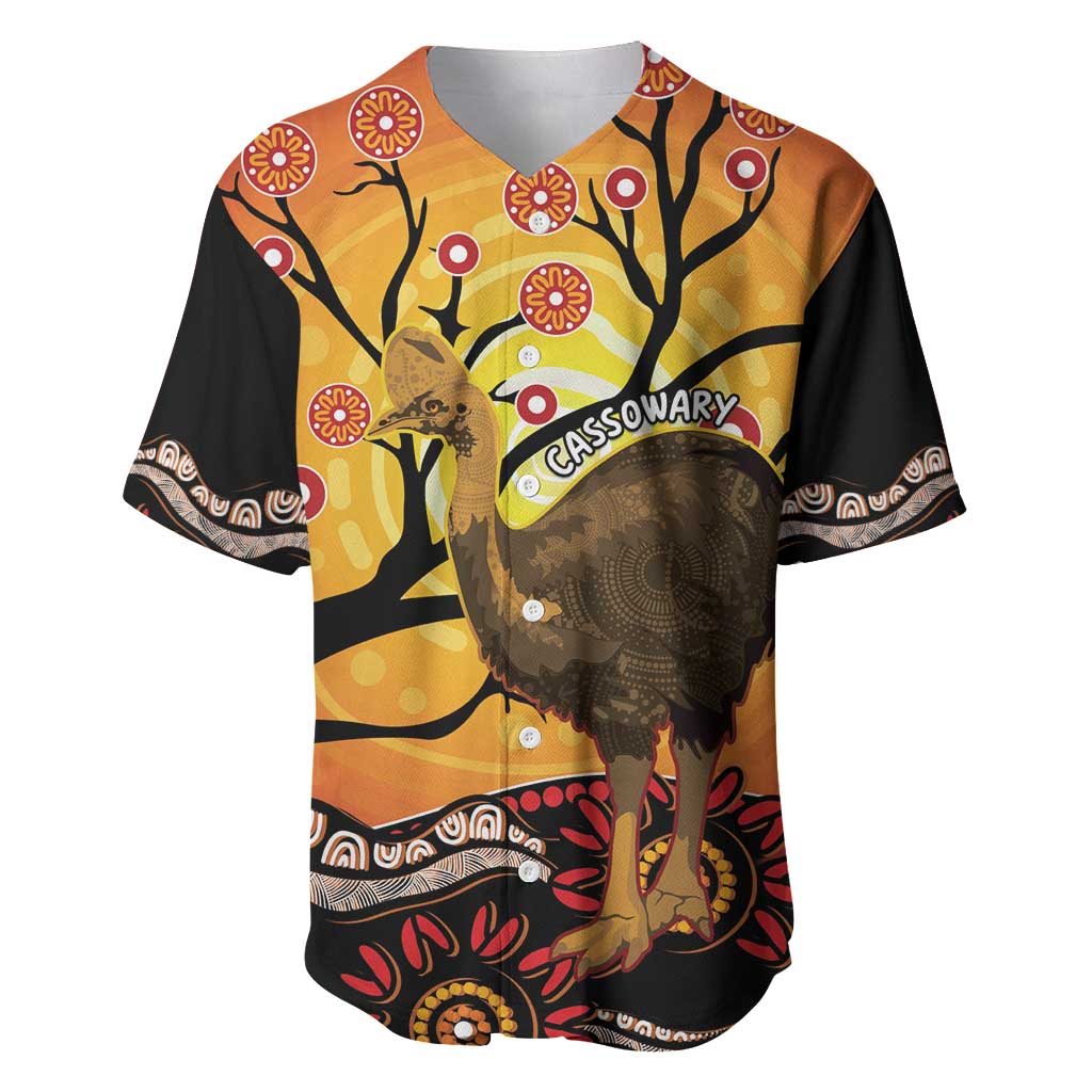 Keeper Of The Rainforest Cassowary Baseball Jersey Aboriginal Art
