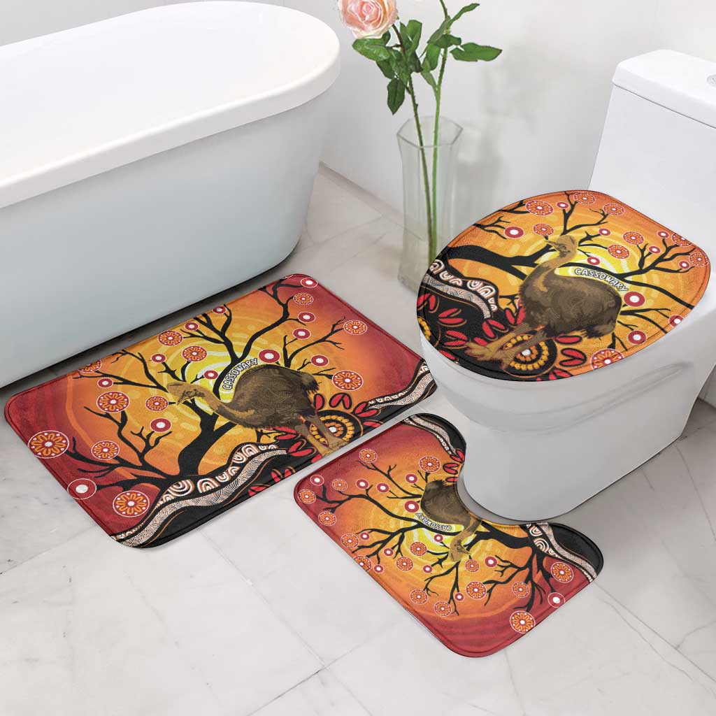 Keeper Of The Rainforest Cassowary Bathroom Set Aboriginal Art - Aussie Hoodie
