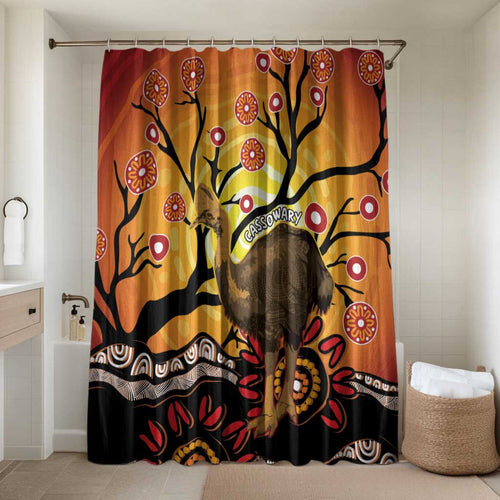 Keeper Of The Rainforest Cassowary Bathroom Set Aboriginal Art - Aussie Hoodie