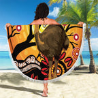Keeper Of The Rainforest Cassowary Beach Blanket Aboriginal Art