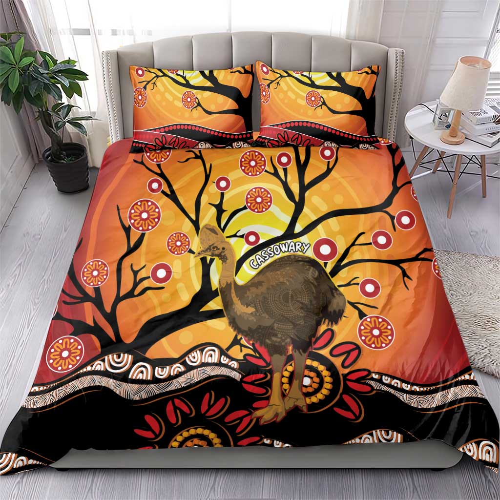 Keeper Of The Rainforest Cassowary Bedding Set Aboriginal Art