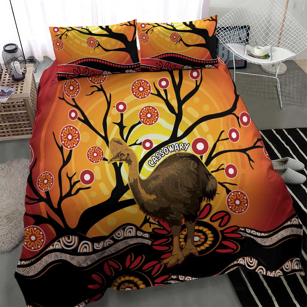 Keeper Of The Rainforest Cassowary Bedding Set Aboriginal Art