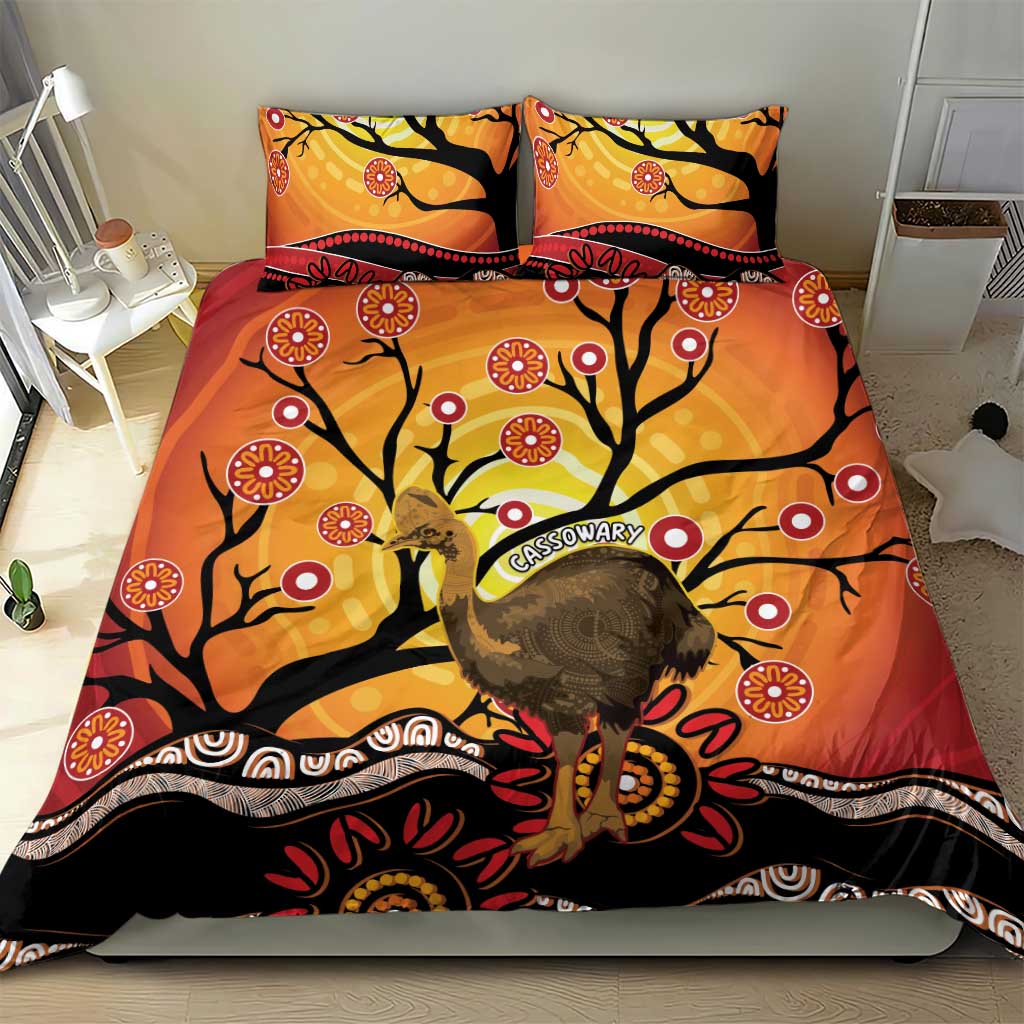 Keeper Of The Rainforest Cassowary Bedding Set Aboriginal Art