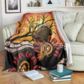 Keeper Of The Rainforest Cassowary Blanket Aboriginal Art