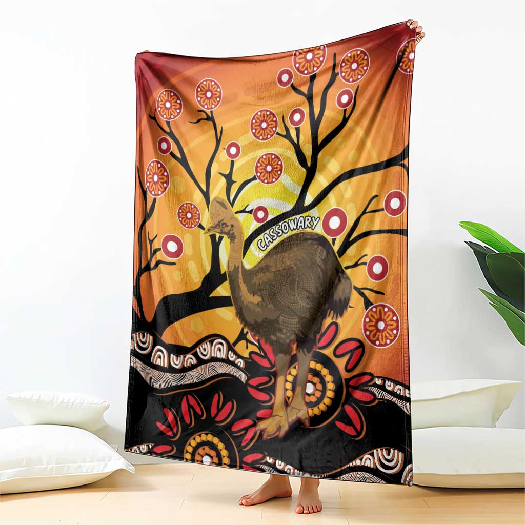 Keeper Of The Rainforest Cassowary Blanket Aboriginal Art