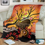Keeper Of The Rainforest Cassowary Blanket Aboriginal Art