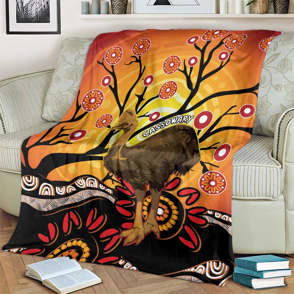 Keeper Of The Rainforest Cassowary Blanket Aboriginal Art