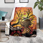 Keeper Of The Rainforest Cassowary Blanket Aboriginal Art