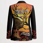 Keeper Of The Rainforest Cassowary Blazer Aboriginal Art - Aussie Hoodie