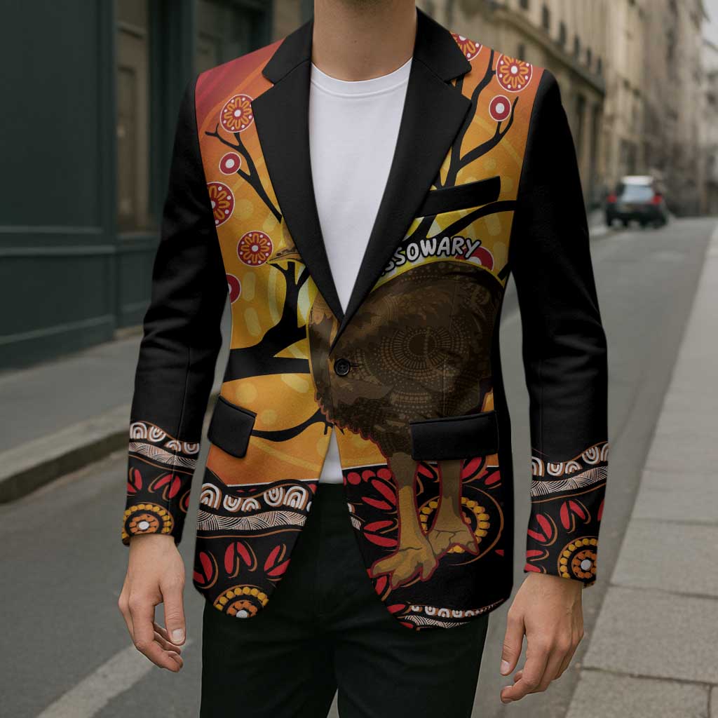 Keeper Of The Rainforest Cassowary Blazer Aboriginal Art - Aussie Hoodie