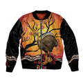 Keeper Of The Rainforest Cassowary Bomber Jacket Aboriginal Art